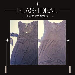 Black Fylo by Nylo Babydoll Tank top